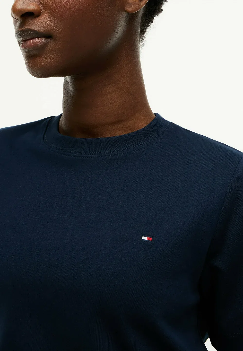 Футболка свободного кроя из трикотажа - базовая футболка Tommy Hilfiger, Dark Blue — фото 4