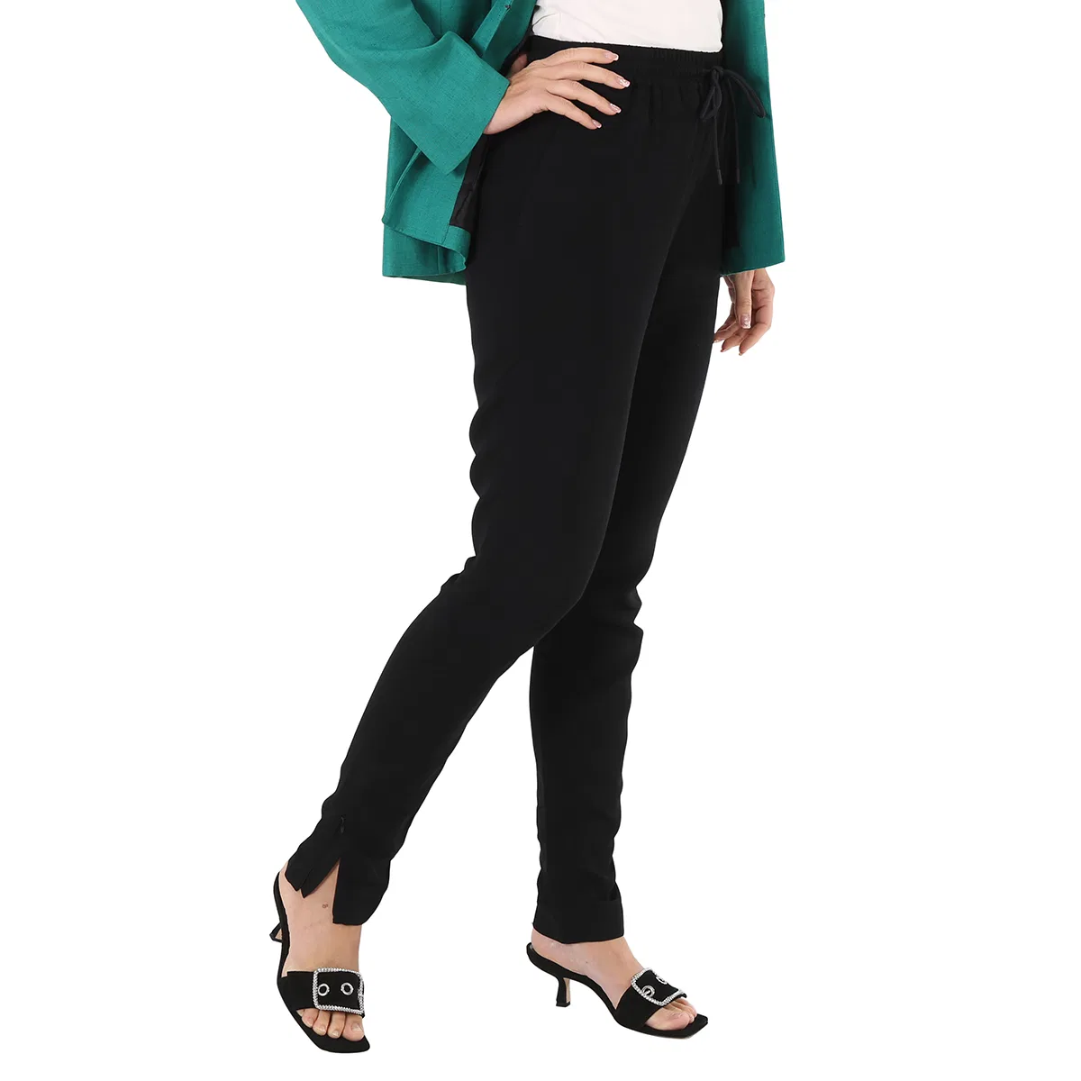 Леггинсы джодхпуры с застежкой-молнией Ladies Black Zip Detail Jodhpur Leggings Burberry, Black — фото 3