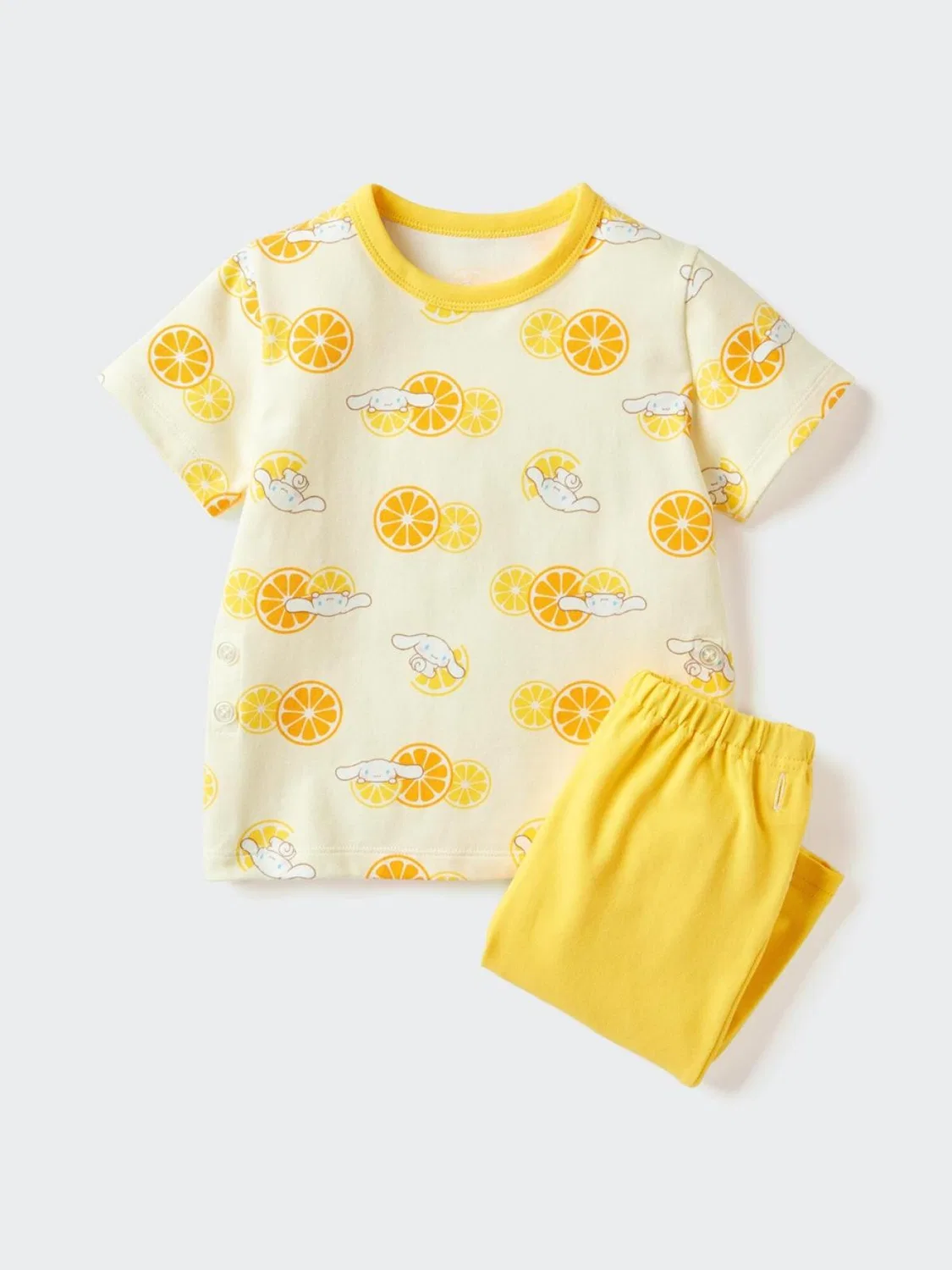 Пижама с коротким рукавом Sanrio Uniqlo, желто-коричневый