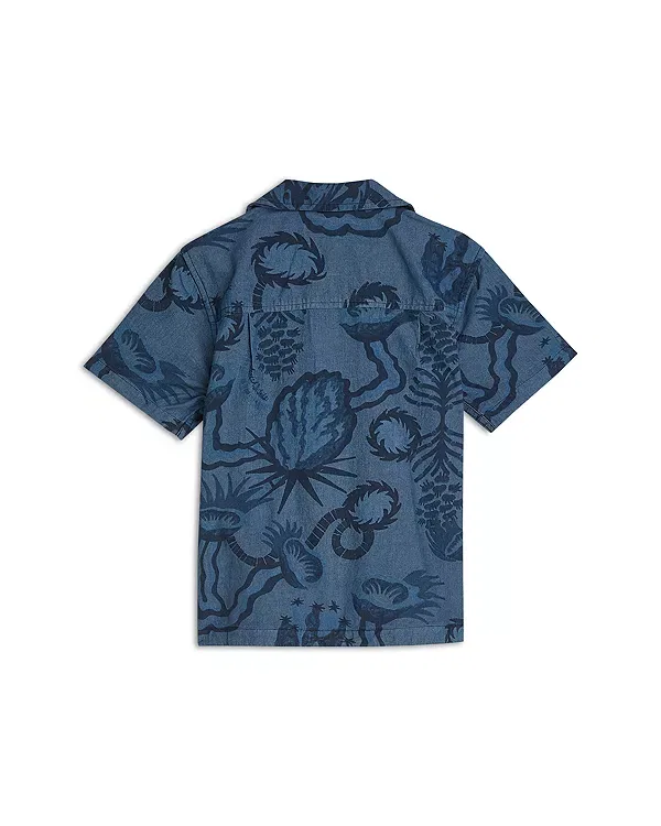 Детская рубашка для мальчиков с принтом Scotch & Soda, темно-синий — фото 2