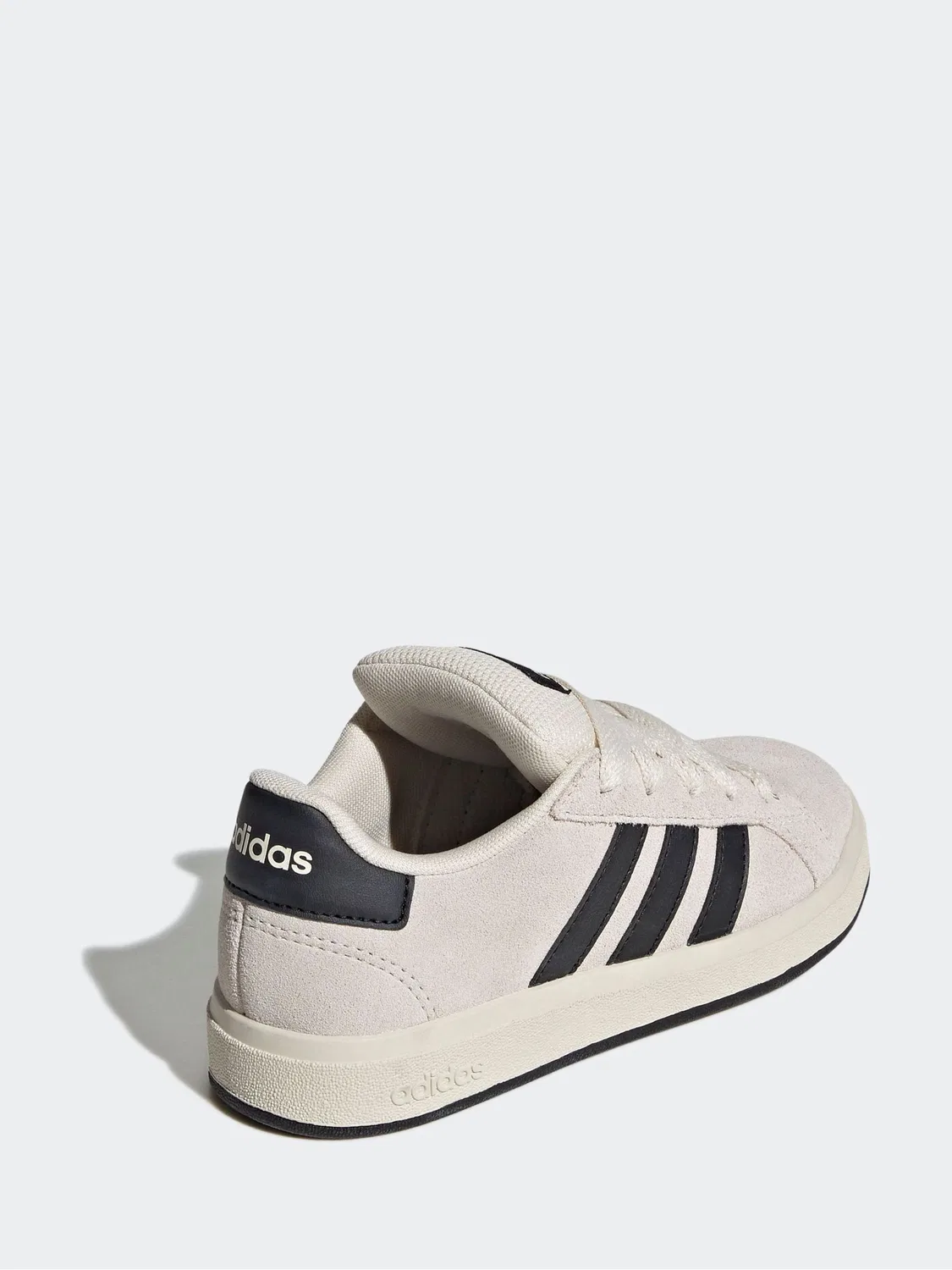 Кроссовки из замши Grand Court 00s adidas, серо-черные — фото 4