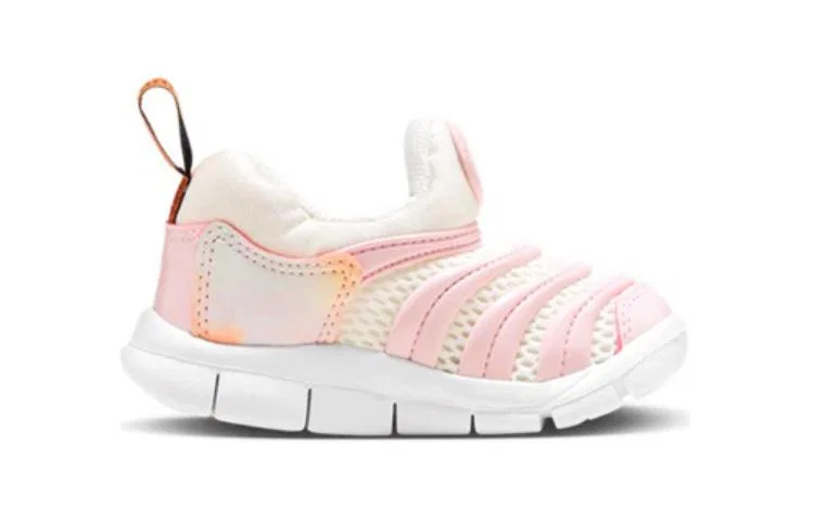 Детские кроссовки для малышей с защитой от ударов Nike Dynamo Free SE TD, Бело-розовые — фото 3