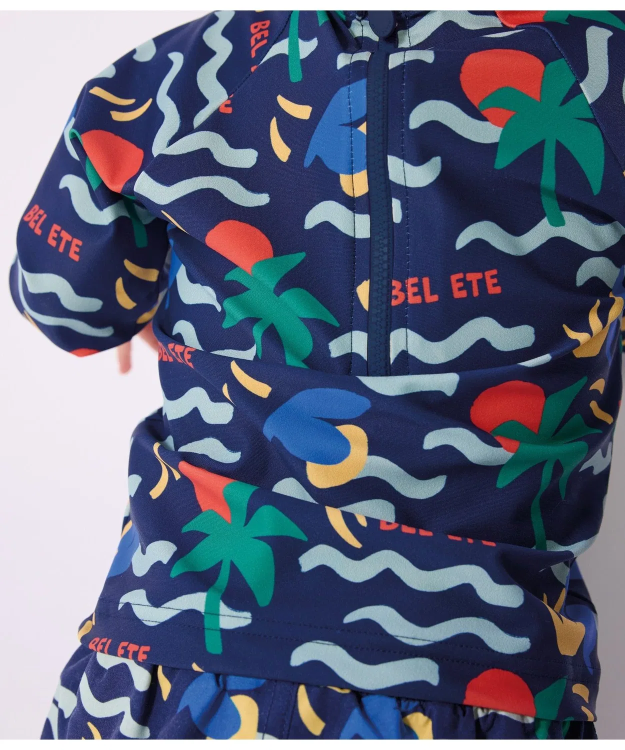 Детский лонгслив-рашгард с принтом PETIT BATEAU, Blue — фото 3