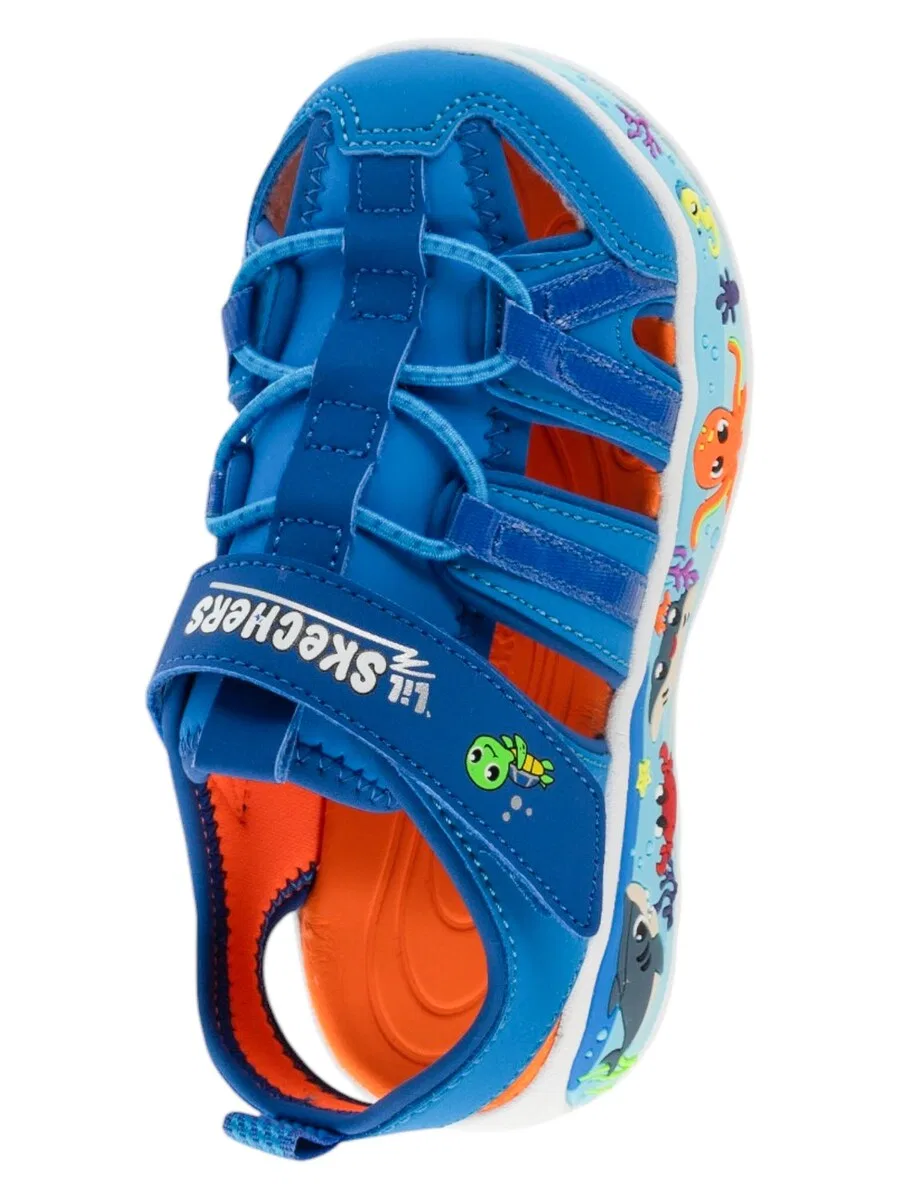 Сандалии SKECHERS 'Play Scene Splash' синего цвета — фото 3