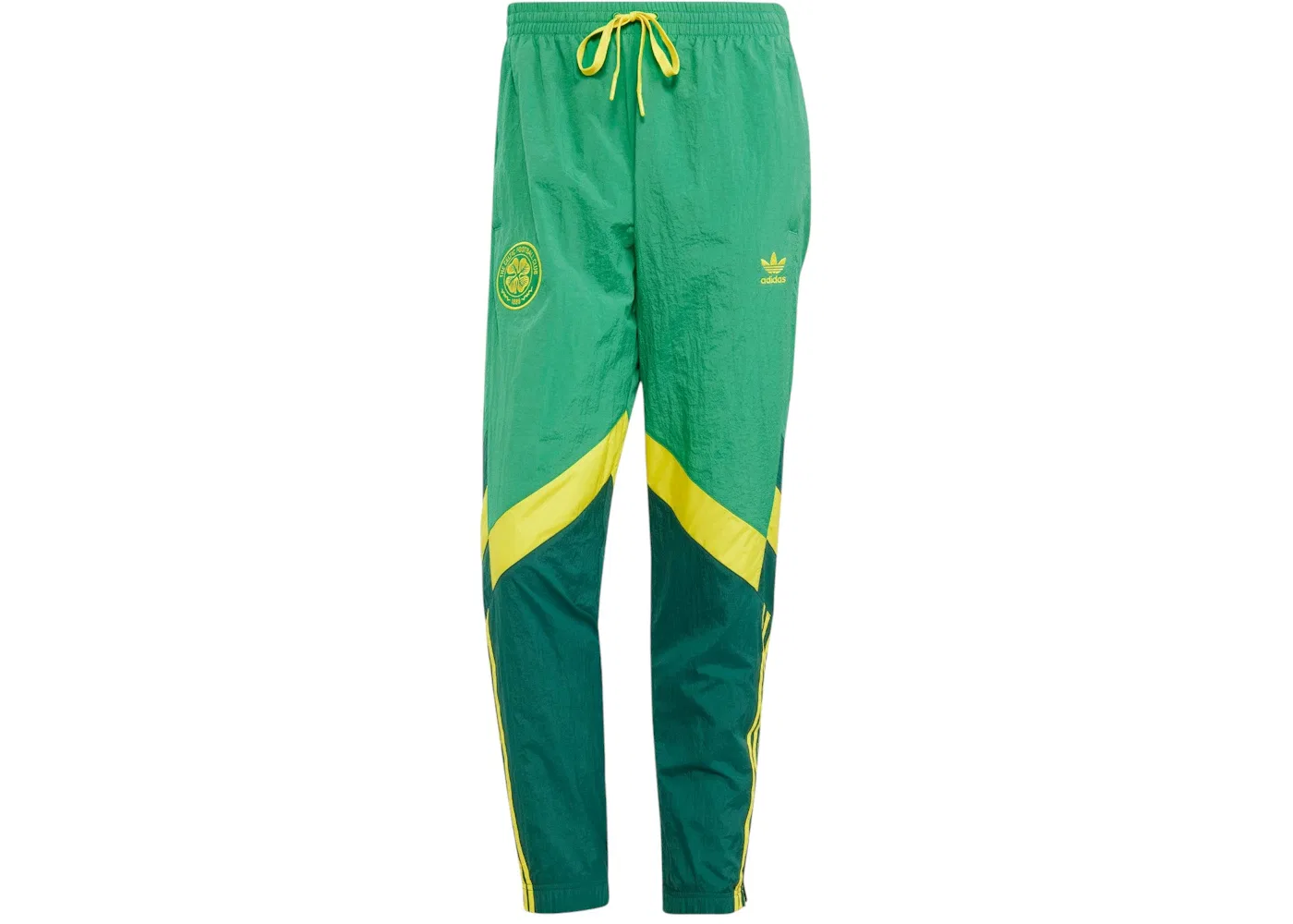 Мужские спортивные штаны с принтом Adidas Celtic FC Track Tracksuit Bottoms Team Green/Team Dark Green