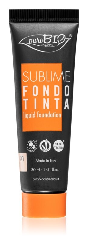 

Водостойкая жидкая основа puroBIO Cosmetics Sublime Liquid Foundation, оттенок 01 30 мл