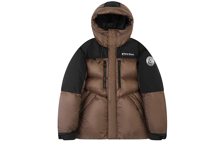 Детский пуховик без пола с капюшоном Little Volcano Teenie Weenie Men, Brown