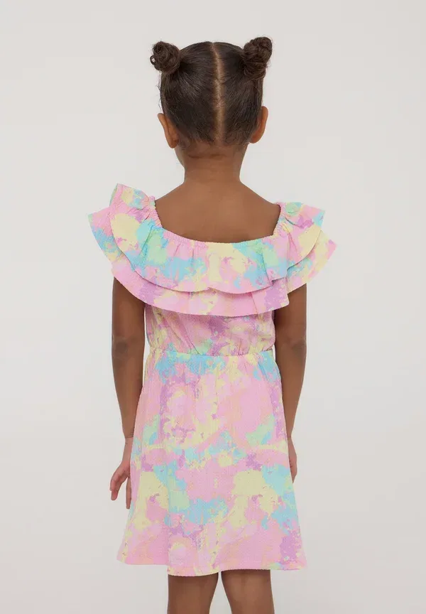 Платье из джерси, разноцветное, Jersey dress, Terranova, розовый — фото 3