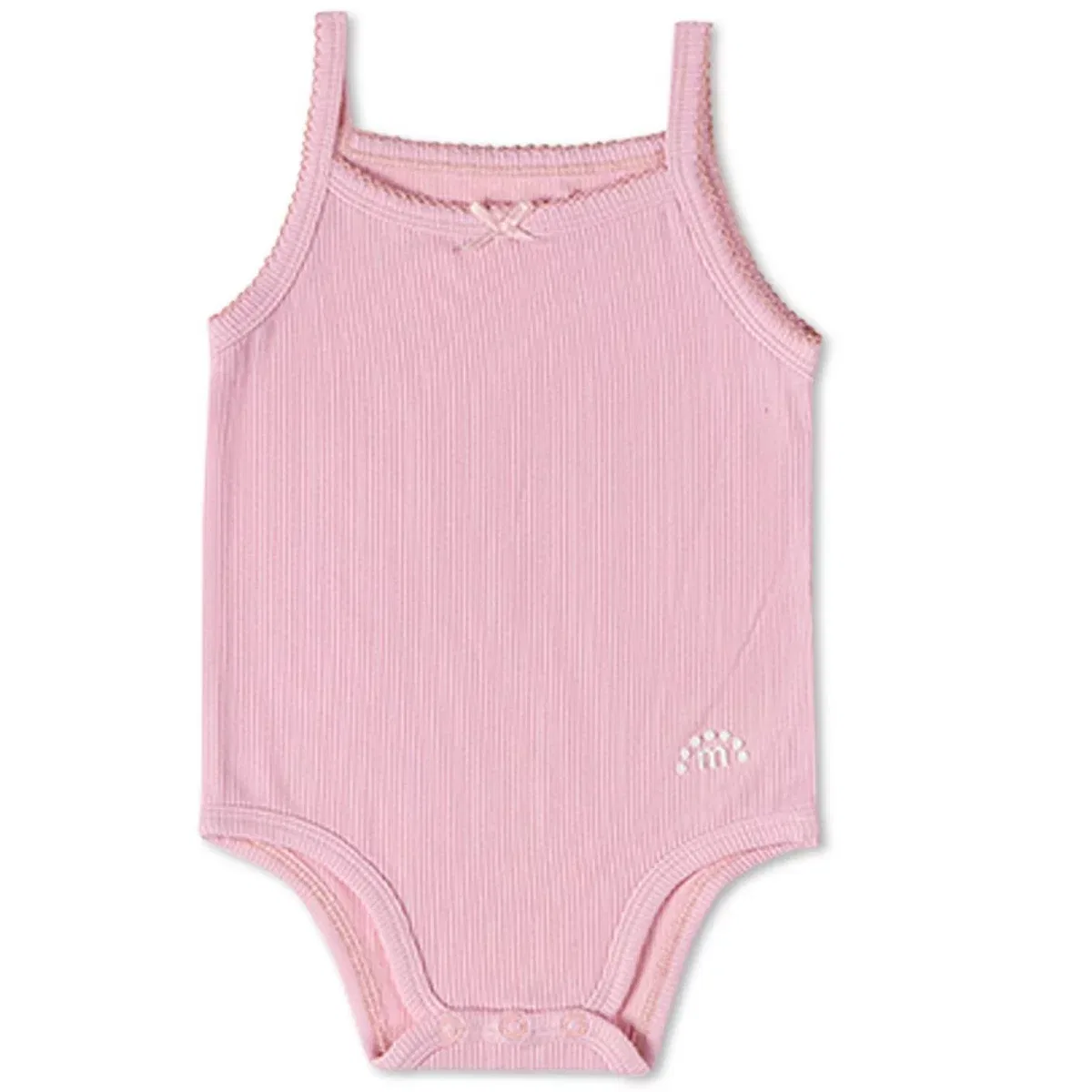 Детский боди-комбинезон без рукавов комплект 3 шт MiniMoi NEWBORN, Pink Multi — фото 4