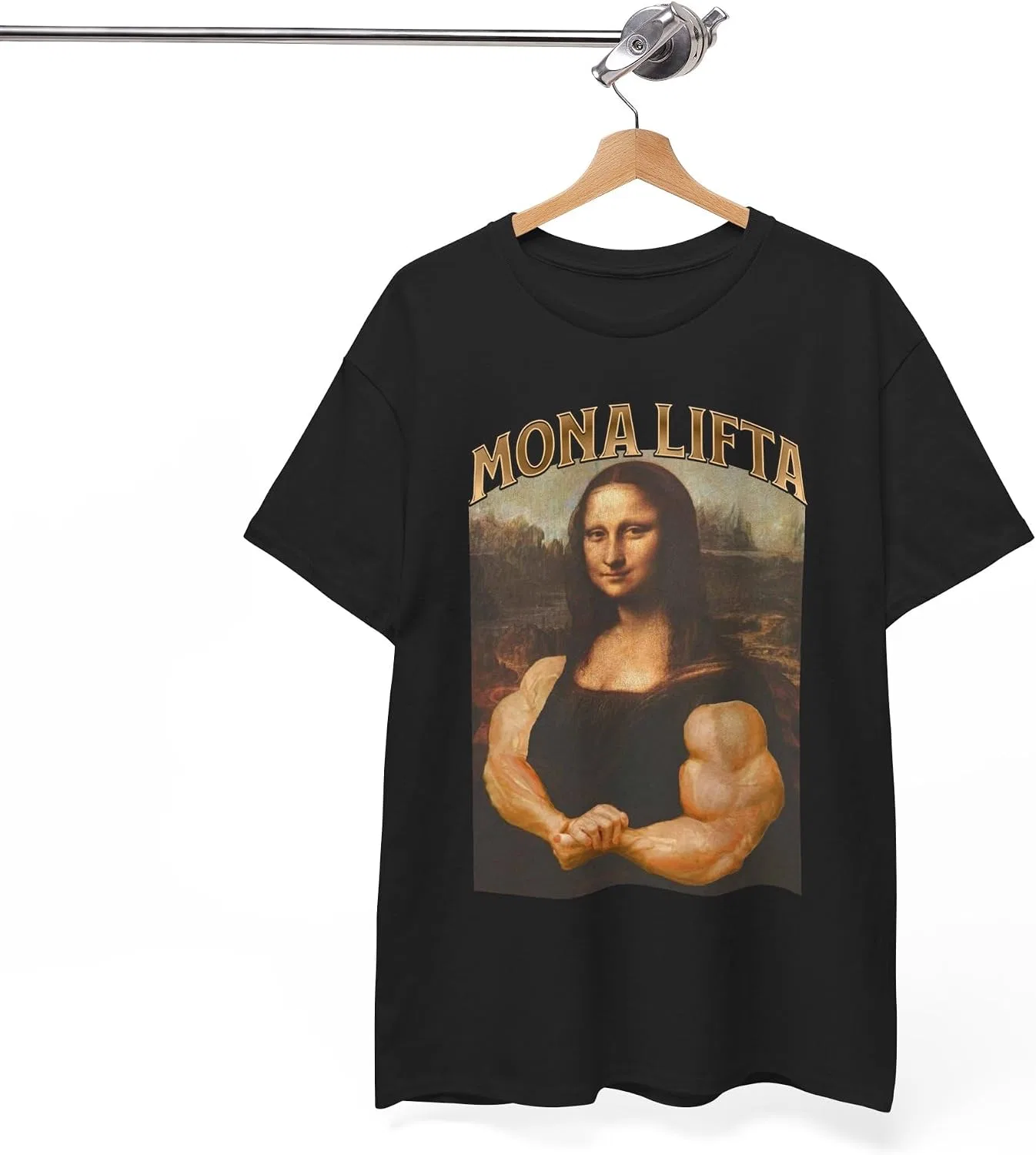 Футболка с принтом Mona Lifta Gildan 5000, Black — фото 4