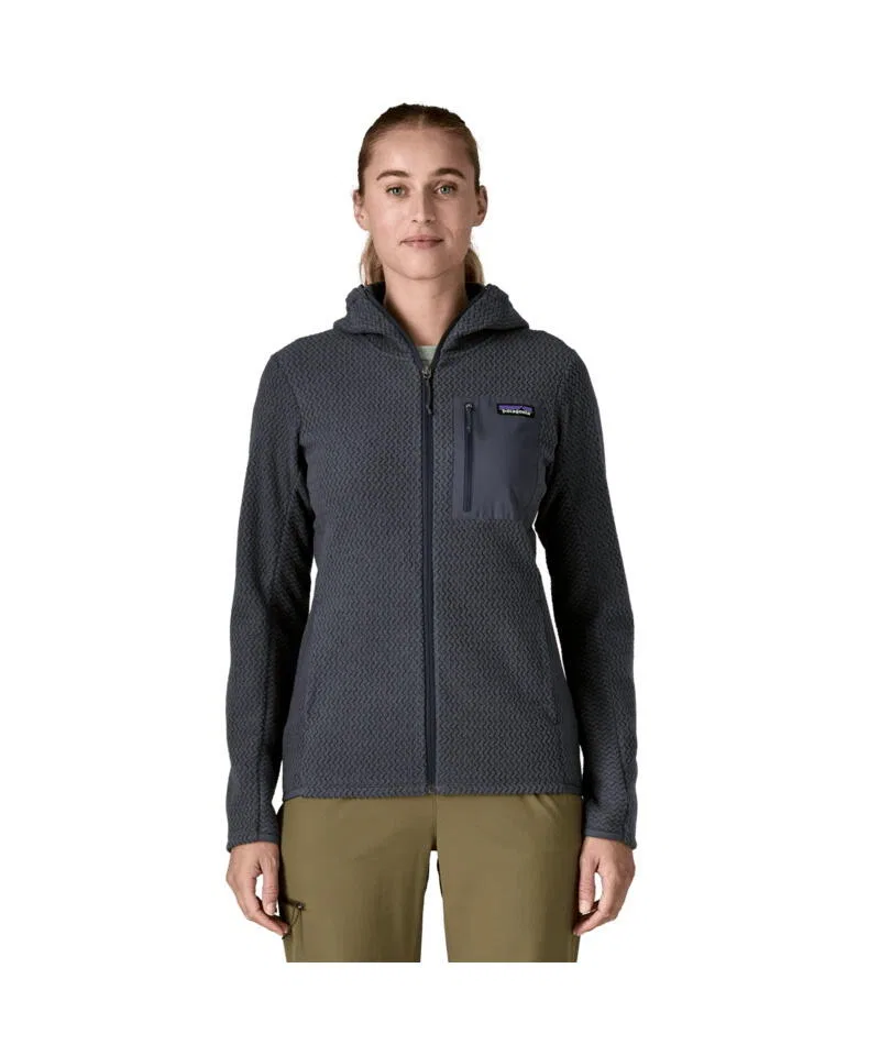 Женское флисовое худи с полной застежкой-молнией R1 Air Patagonia, Smolder Blue — фото 2