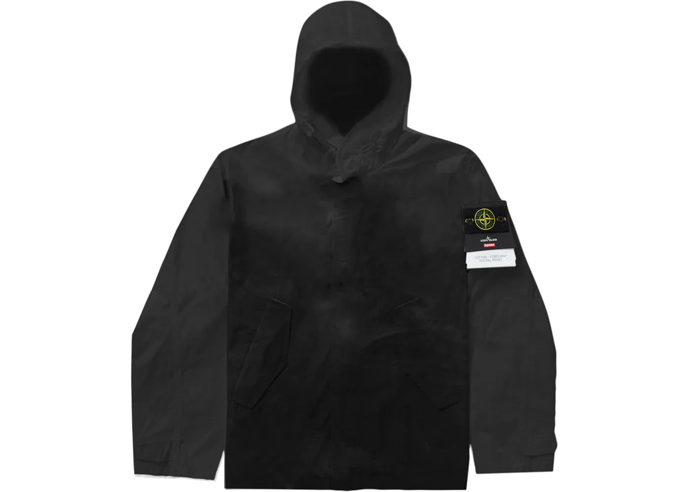 Мужская куртка с водоотталкивающей тканью Supreme Stone Island Cotton Cordura Shell Jacket, Black