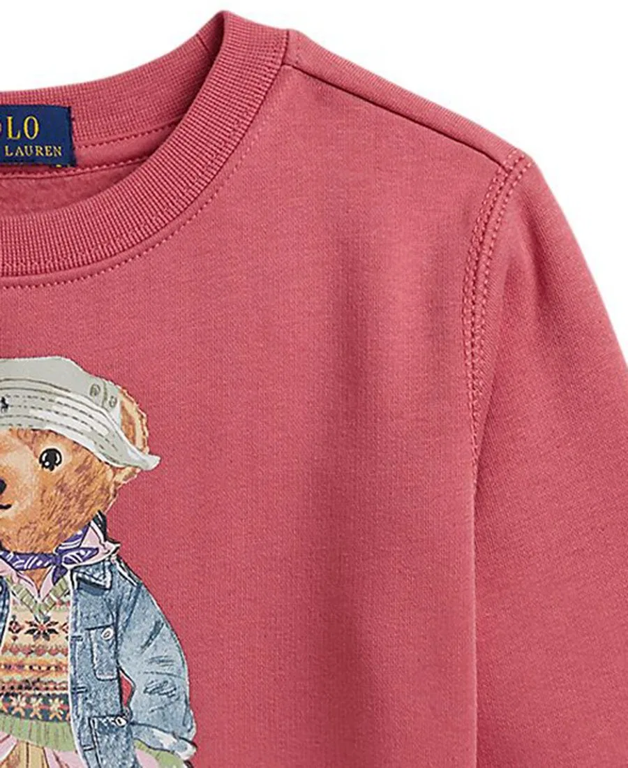 Детский свитшот для мальчиков с длинным рукавом Polo Bear Polo Ralph Lauren, Adirondack Berry — фото 3