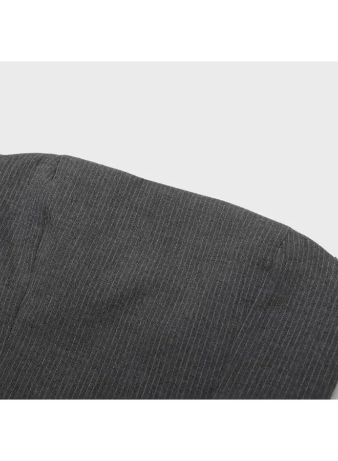 Бюстгальтер без косточек с полосатым принтом Zara, серый — фото 4