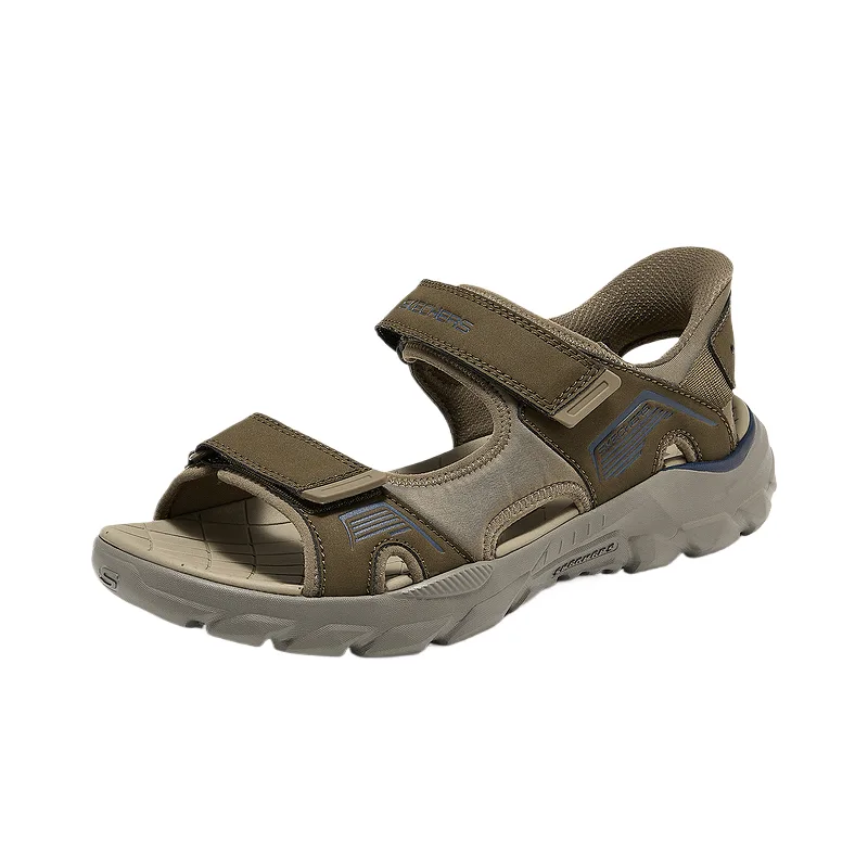 Мужские пляжные сандалии с круглым носком Skechers, Brown/Taupe BRTP — фото 3