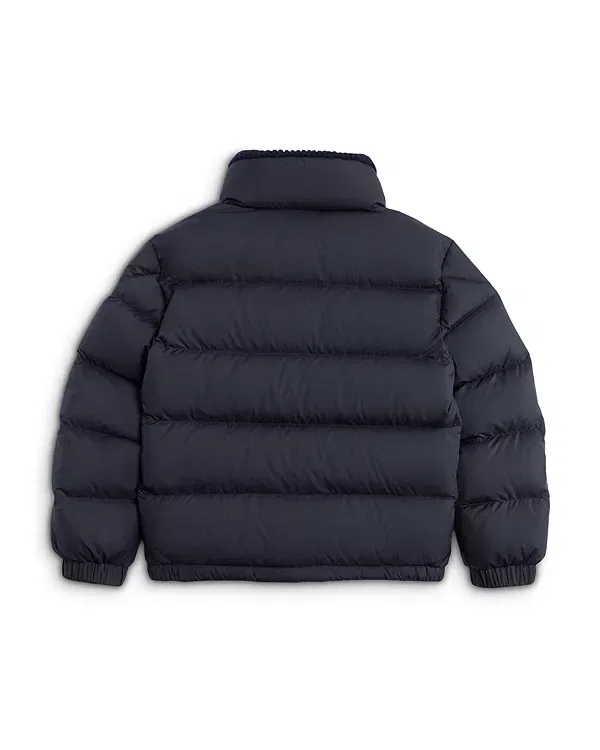 Детское пальто для мальчиков с логотипом Jarek Down Pocket Moncler, синий — фото 2