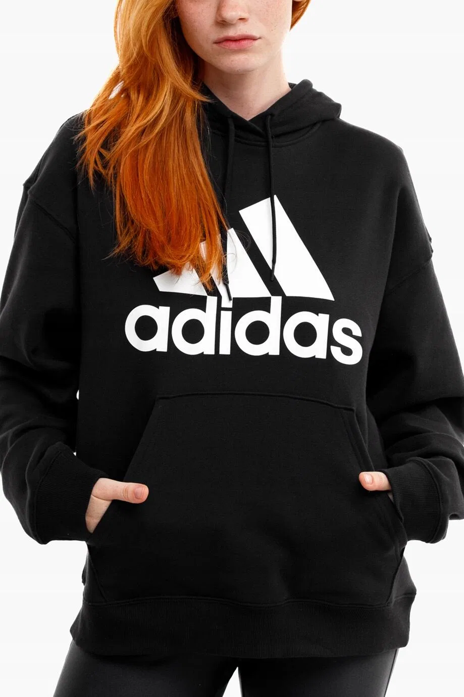 Женское оверсайз худи с капюшоном и большим логотипом adidas Essentials Big Logo Oversized French Terry Hoodie, Adidas, Цвет Schwarz