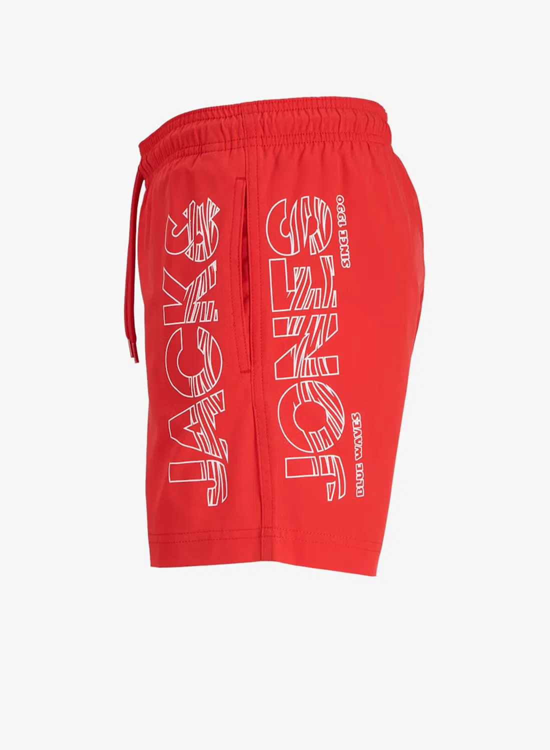 Шорты для плавания с логотипом и кулиской Jack & Jones Junior, красный — фото 3