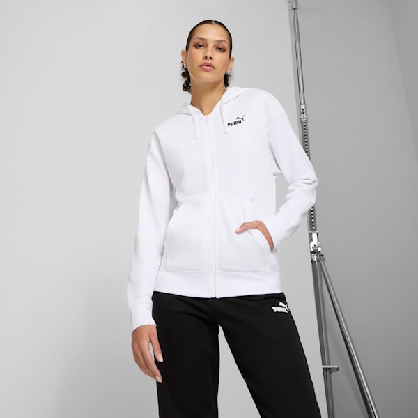 

Женская толстовка с капюшоном на молнии Puma Essentials, белый