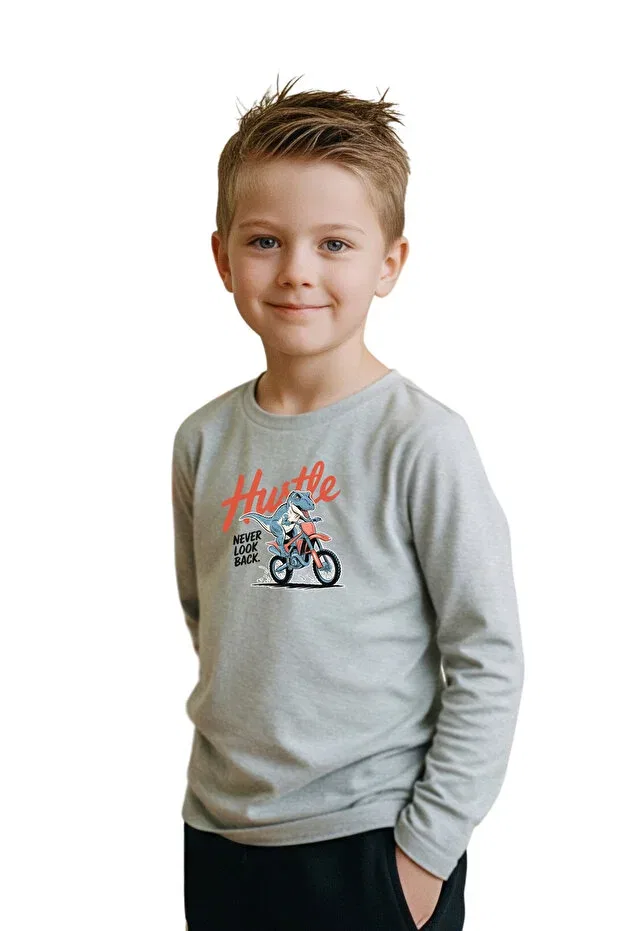 Детские свитшот для мальчиков с принтом 3-Pack Panios Kids, Black-Red-Gray — фото 4