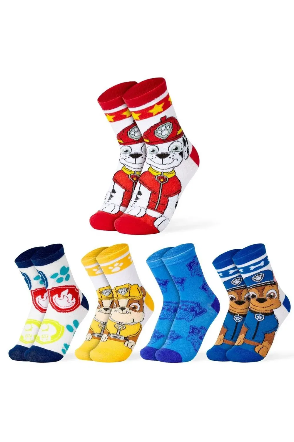Детские носки с принтом Crew socks pack of 5 Paw Patrol, Multi