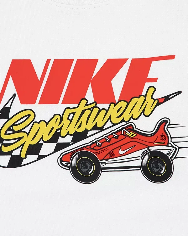 Детский комплект для мальчиков с принтом Victory Lap Tee & Shorts Set Nike, черный — фото 3