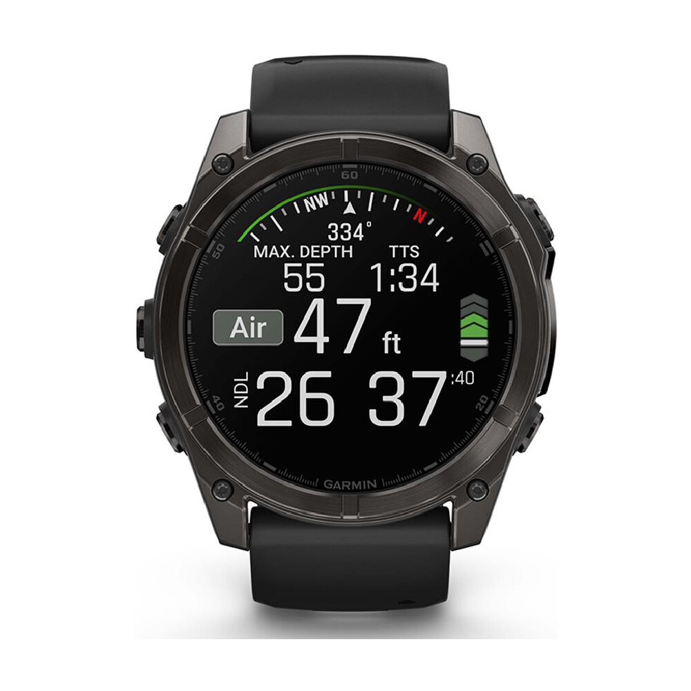 Умные часы Garmin Fenix 8, Sapphire, 51 мм, AMOLED 1.4", Wi-Fi, темно-серый — фото 2