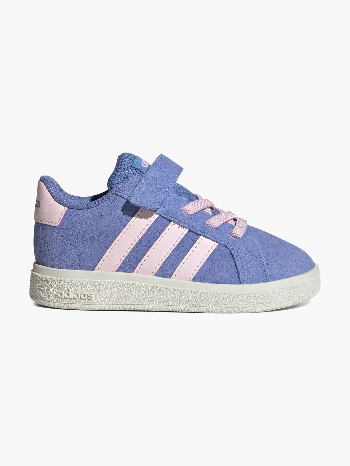 Детские кроссовки с эластичной шнуровкой и липучкой Adidas Grand Court 00S EL I, синий