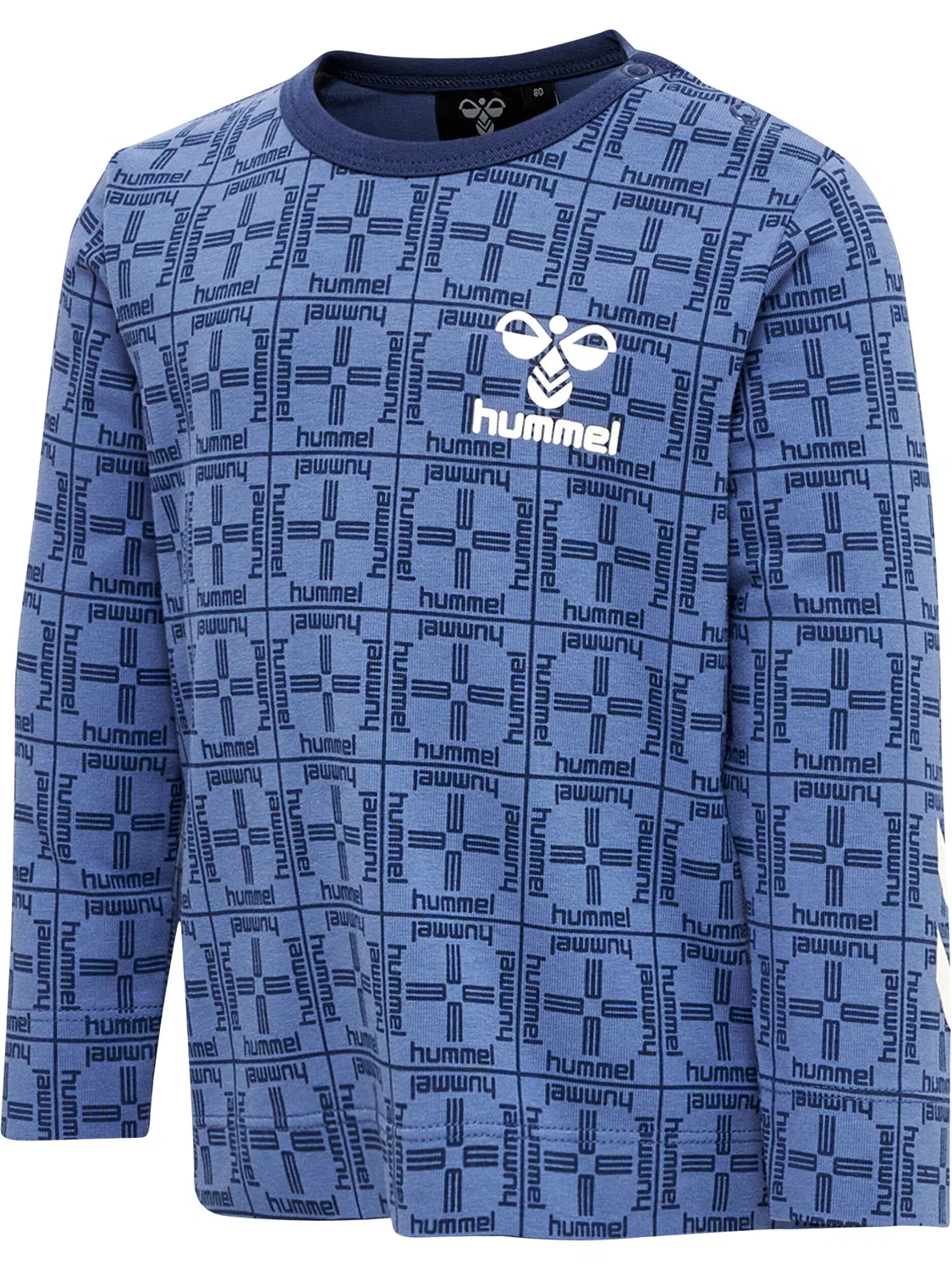 Детская футболка с принтом Hmlcheck Hummel, BLAU / Dunkelblau / Berlinerblau — фото 4