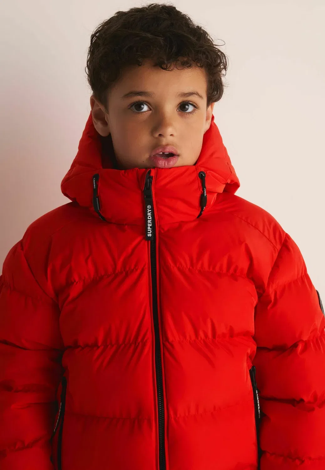 Спортивная пуховая куртка - зимняя куртка Superdry & Co, Red — фото 3