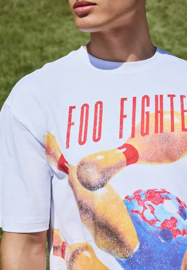 Футболка с принтом Foo Fighters Next, White, белый — фото 2