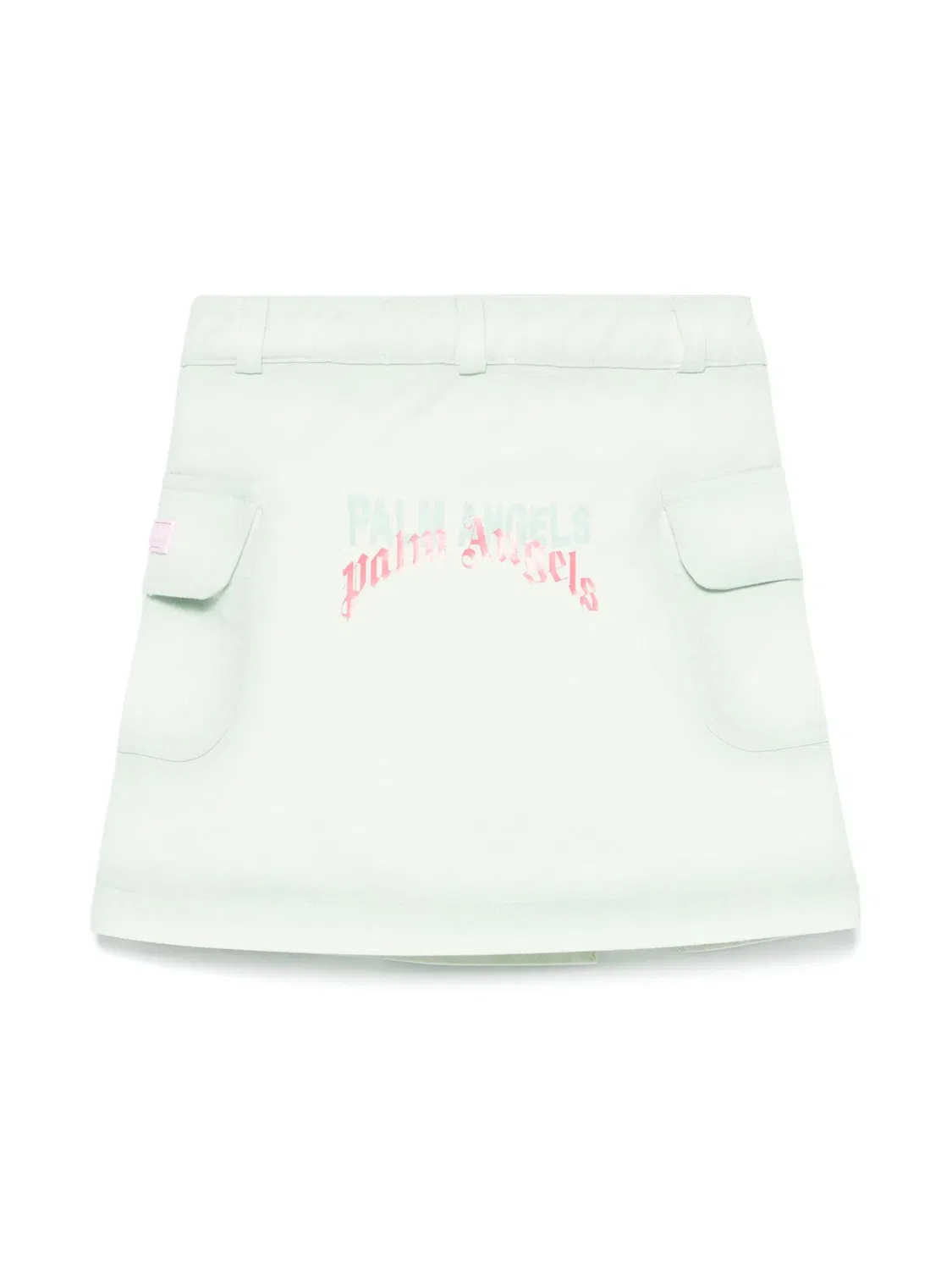 Palm Angels Юбка из 100% хлопка зеленого цвета — фото 2