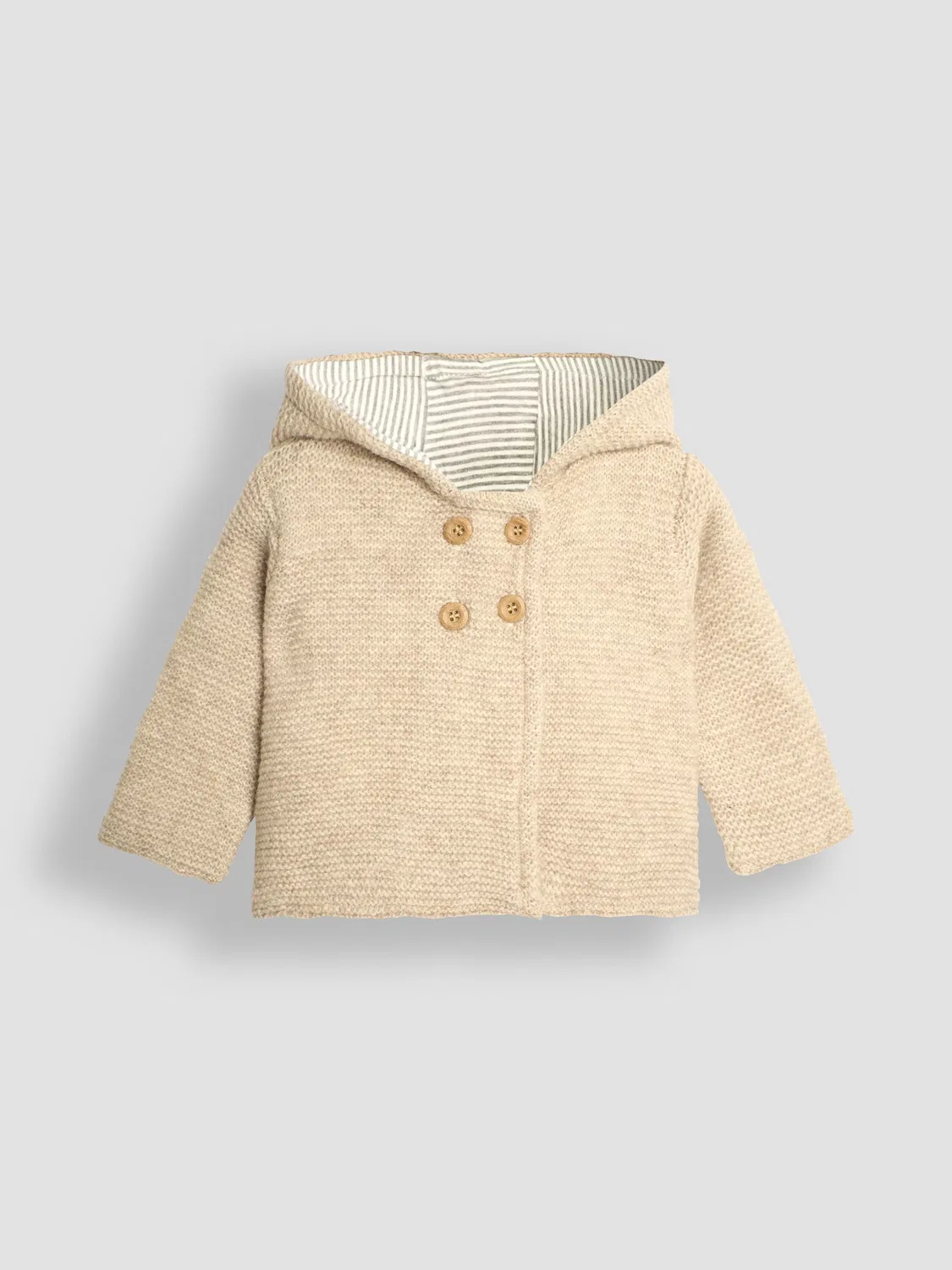 Кардиган с капюшоном и ушками медвежонка, JoJo Maman Bébе, Natural