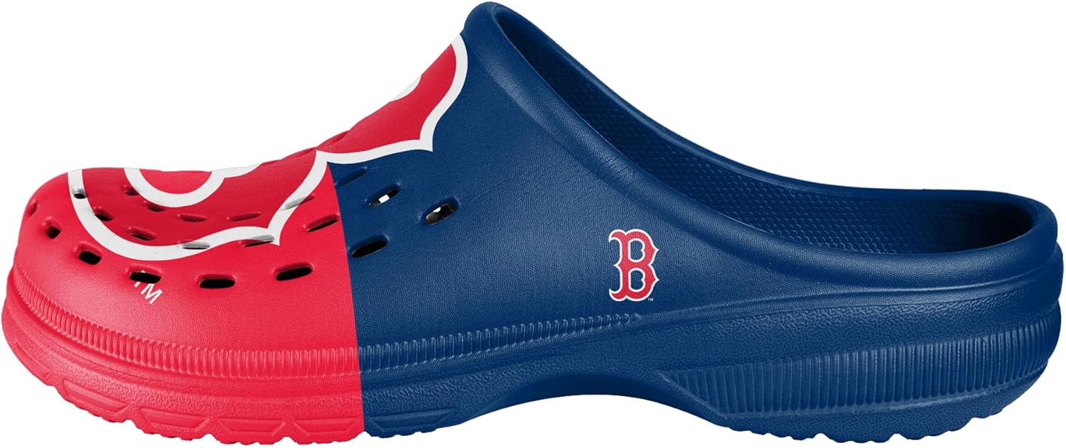 Мужские сабо FOCO MLB с крупным логотипом и цветными блоками, Boston Red Sox — фото 3