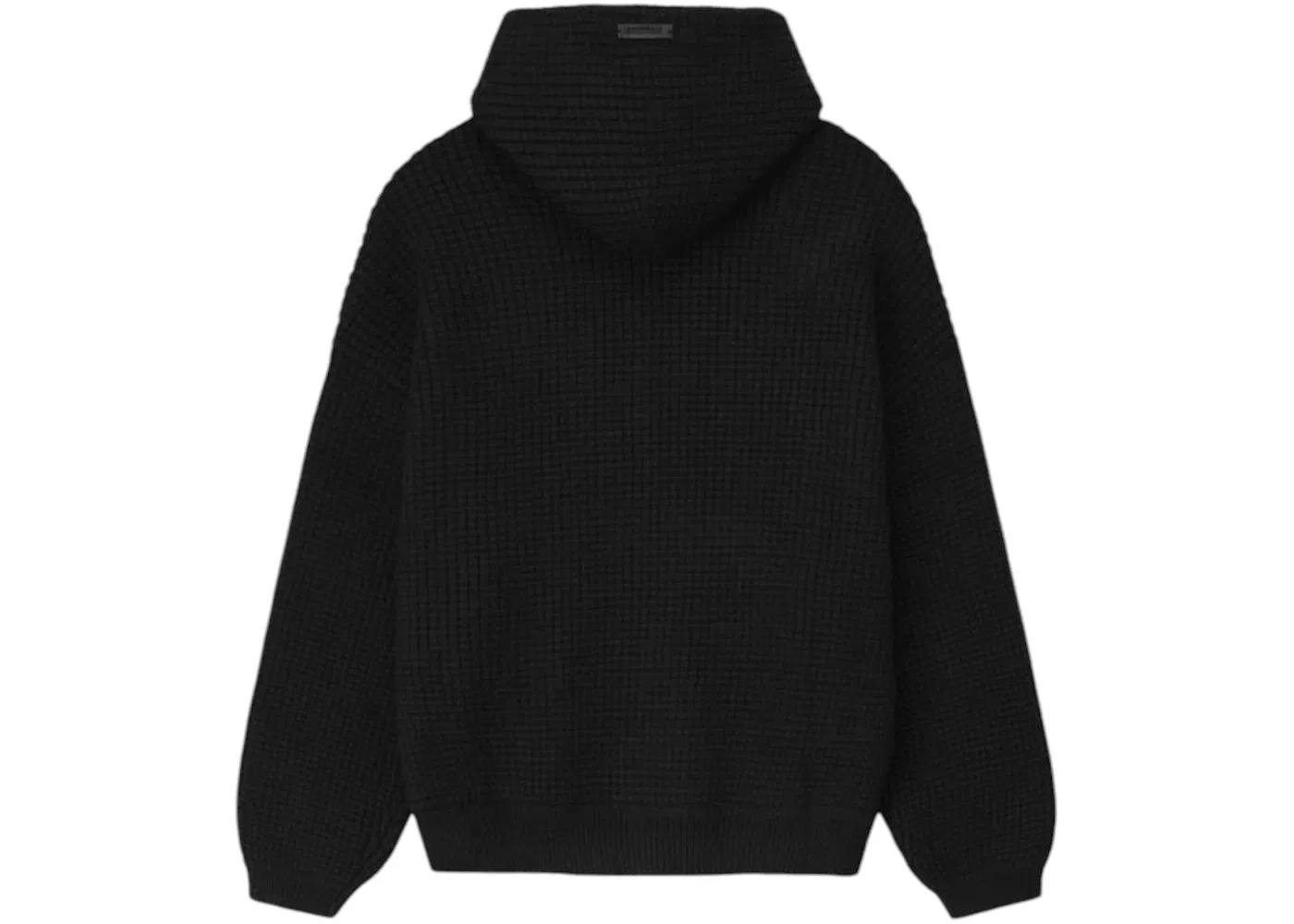 Мужской худи с вафельным узором Fear of God Essentials 90's Hoodie, Vintage Black — фото 2