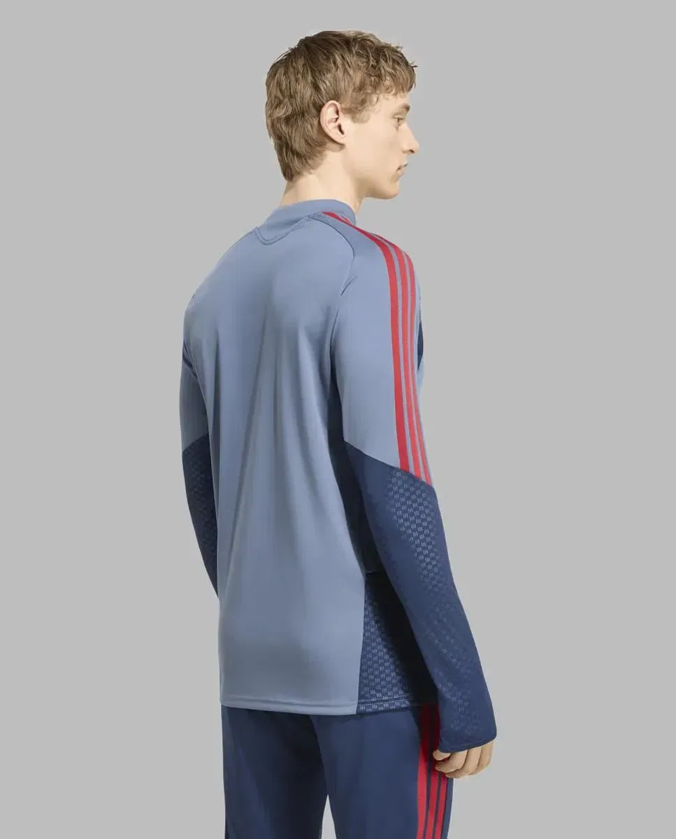 Мужская тренировочная кофта с молнией FC Bayern Munich 2026-2027 Entreno Zip adidas, Navy Blue — фото 2