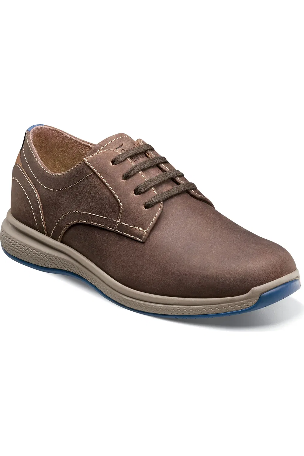 Детские туфли оксфорды на плоской подошве Great Lakes Florsheim, коричневый