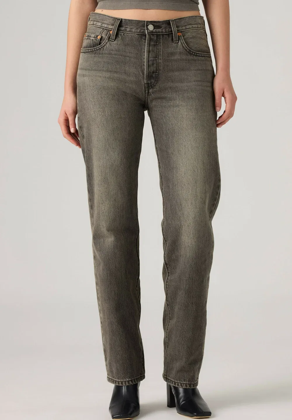 501 '90-е - прямые джинсы Levi'S, Rinsed Blacktop - Dark Indigo - Flat Finish