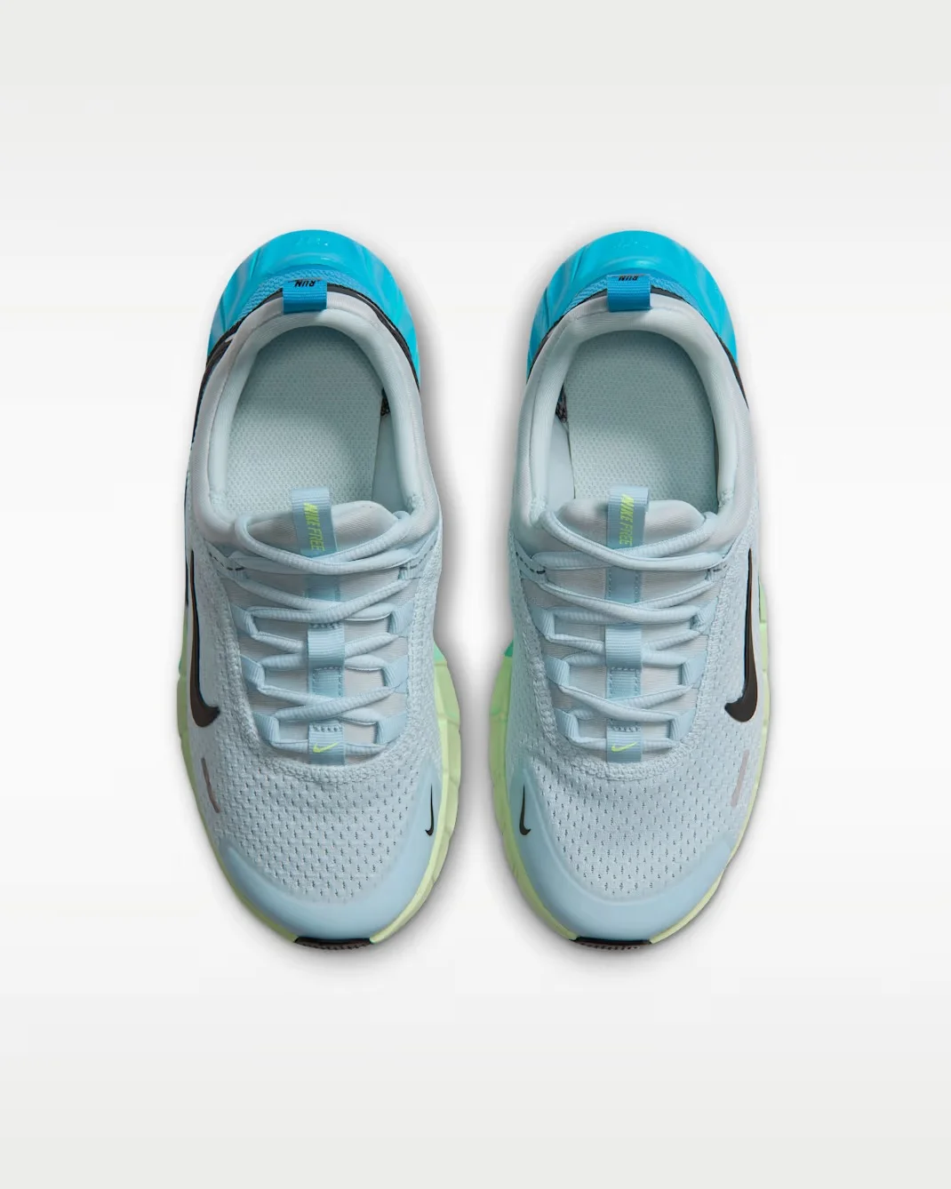 Кроссовки подростковые Nike Free Ride, светло-голубой/черный — фото 3