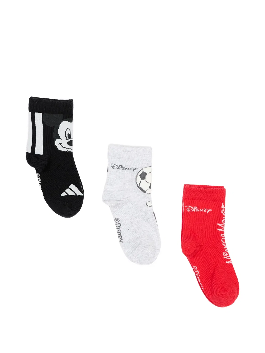 Комплект из трех пар носков Mickey Mouse из коллаборации с Disney Adidas Kids, черный