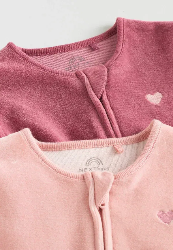 Комплект из 2 спальных костюмов вельвет Next pink, розовый — фото 4