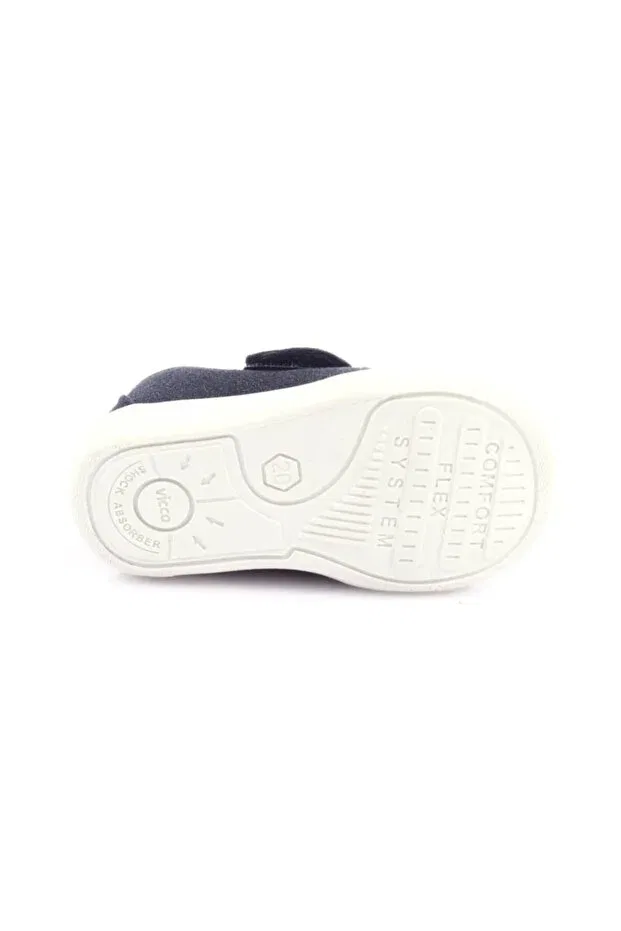 Детские туфли для новорожденных текстильные Vicco, Navy Blue — фото 4