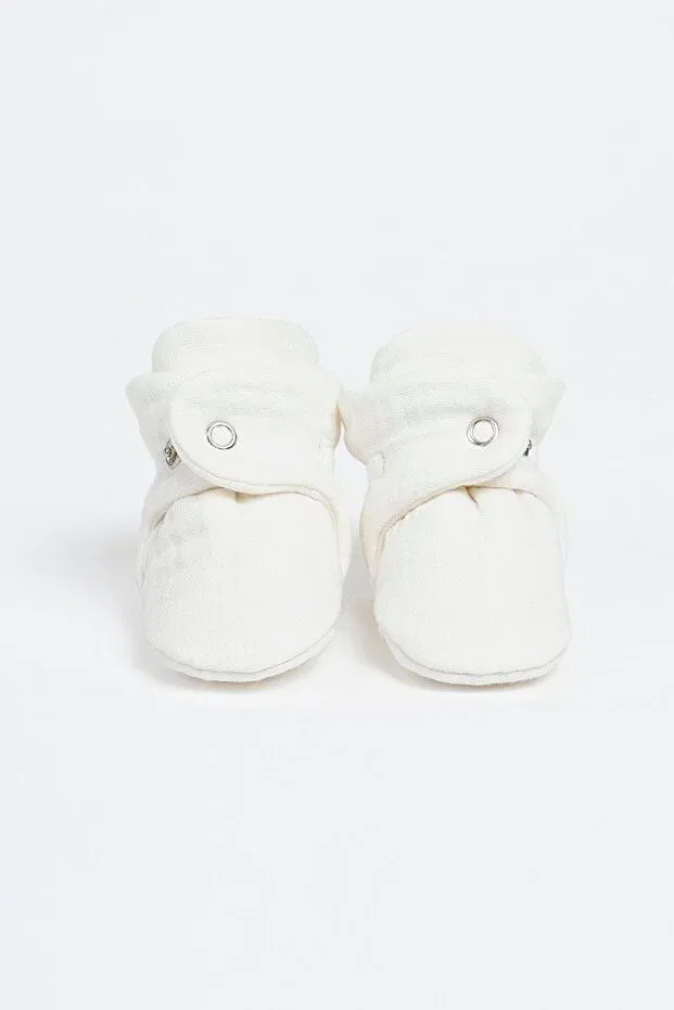 Детские пинетки из органического хлопка Babyzilla, White