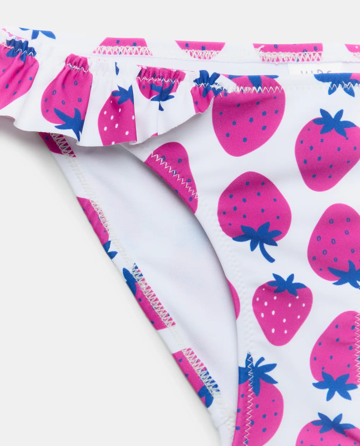 Детские плавки для девочек с принтом Culetín all over print volante fresas Kids El Corte Inglés, Rosa — фото 3