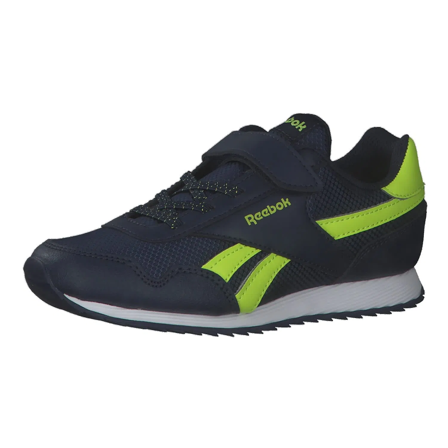 Детские кроссовки для мальчиков с липучкой Royal Cljog 3.0 1v Reebok, Vector Navy Vector Navy Acid Yellow