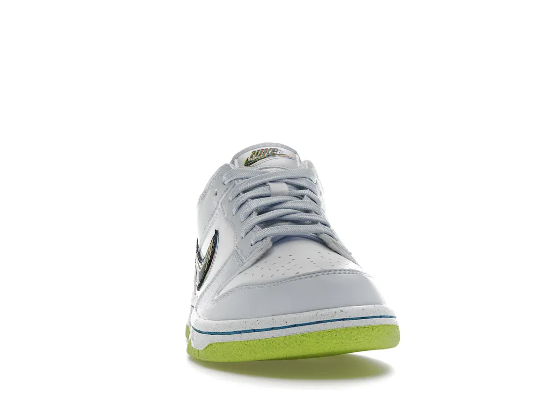 Детские кроссовки для мальчиков и девочек с 3D-свушем Nike Dunk Low, Grey/Light Blue/Multicolor — фото 2