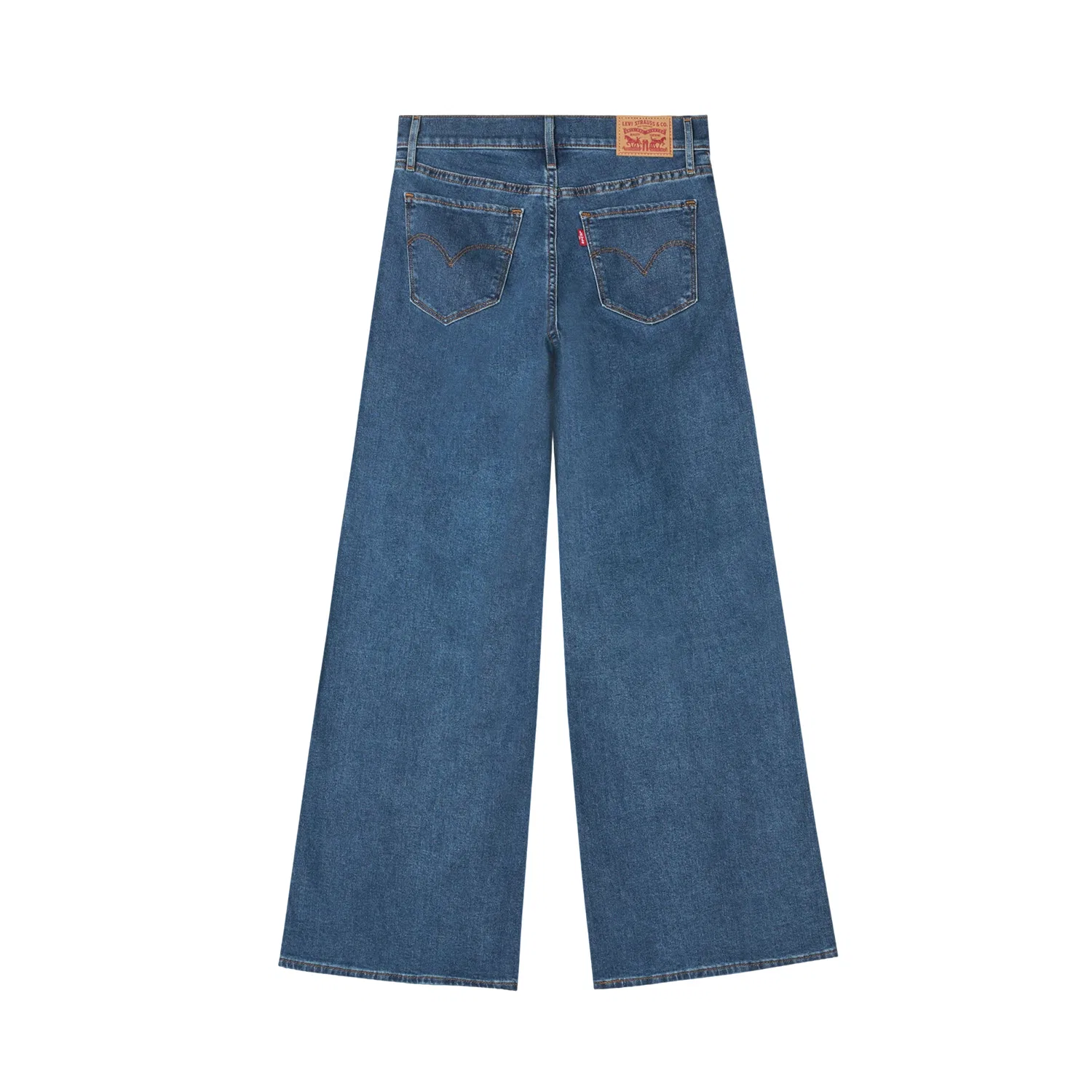 Женские джинсы с широкими штанинами Levis, Medium Blue — фото 3