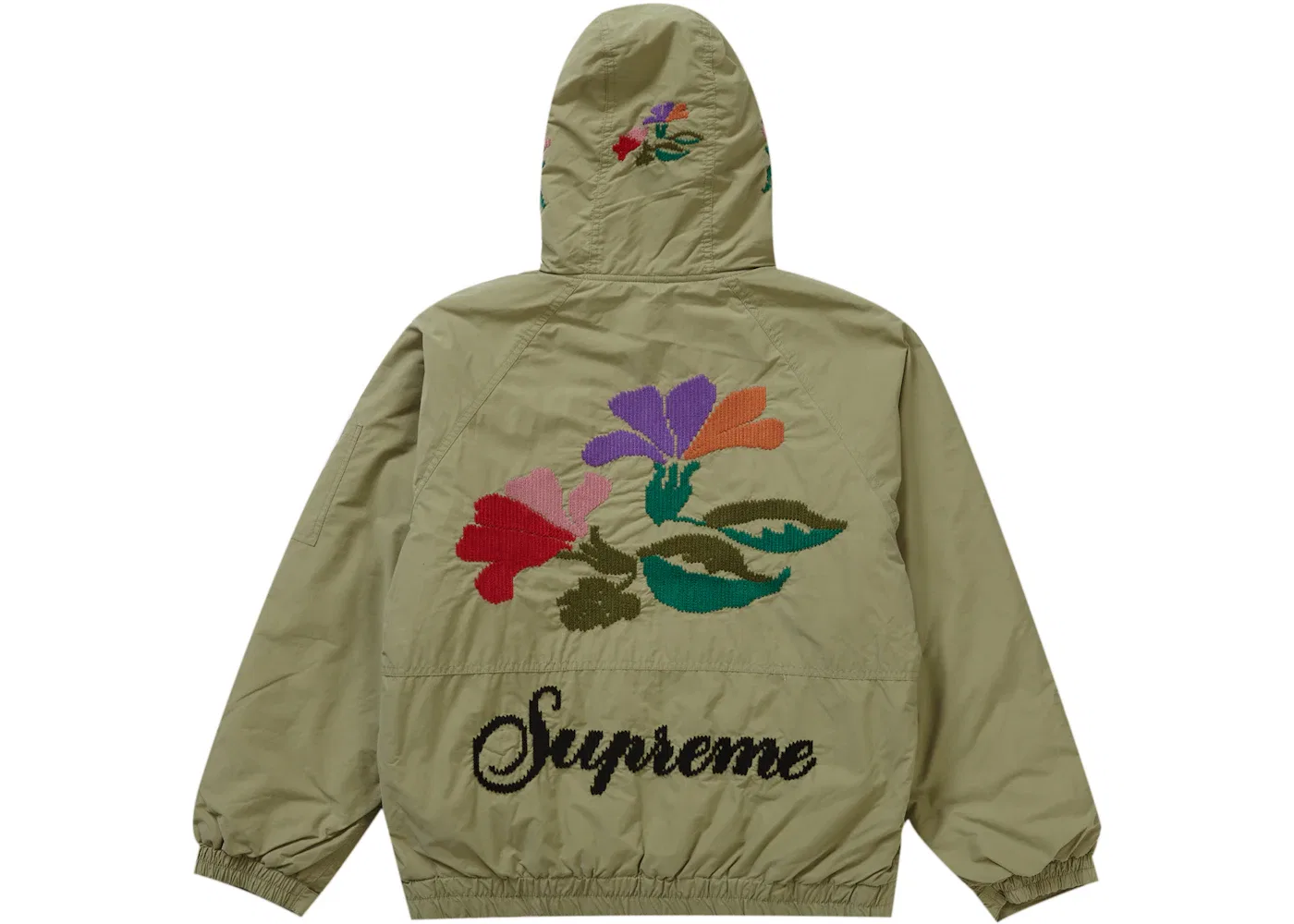 Мужская куртка с капюшоном Supreme Needlepoint, Olive — фото 3