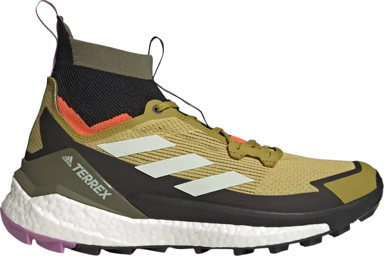 

Ботинки Adidas Terrex Free Hiker 2 'Pulse Olive Impact Orange', зеленый