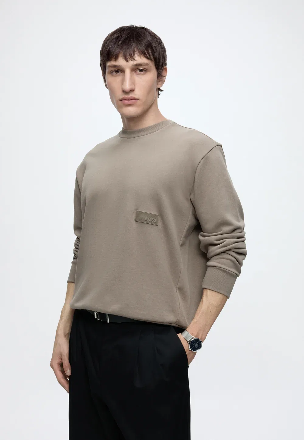 Свитшот с круглым вырезом Boss, Light/Pastel Green — фото 4